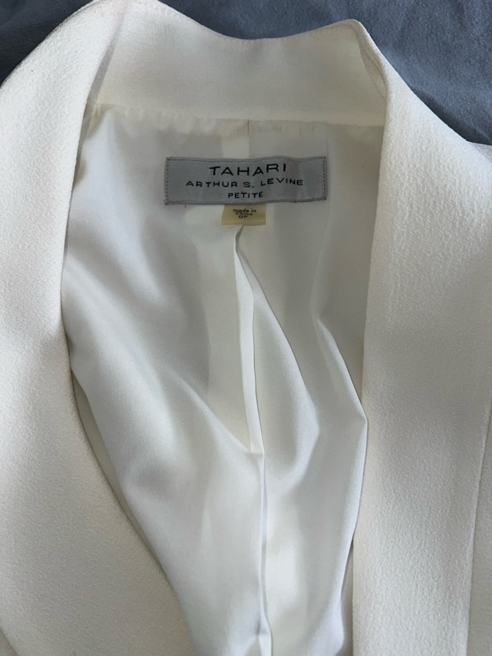 Tahari Ivory Ruffle-Front Blazer - Picture 9 of 11